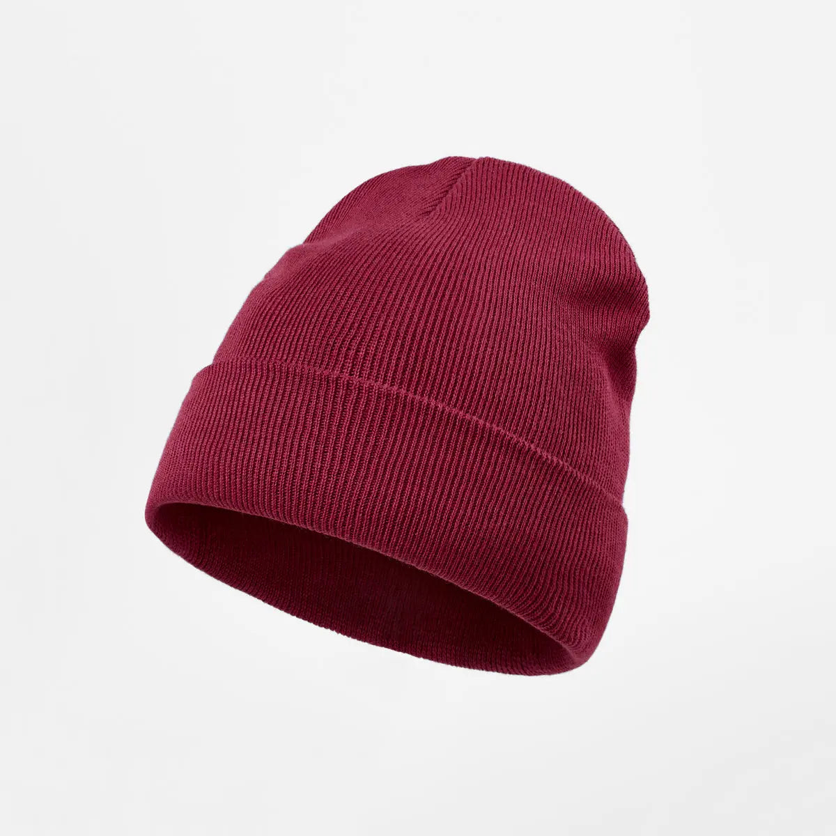 Organic Cotton Rib Beanie in Wine