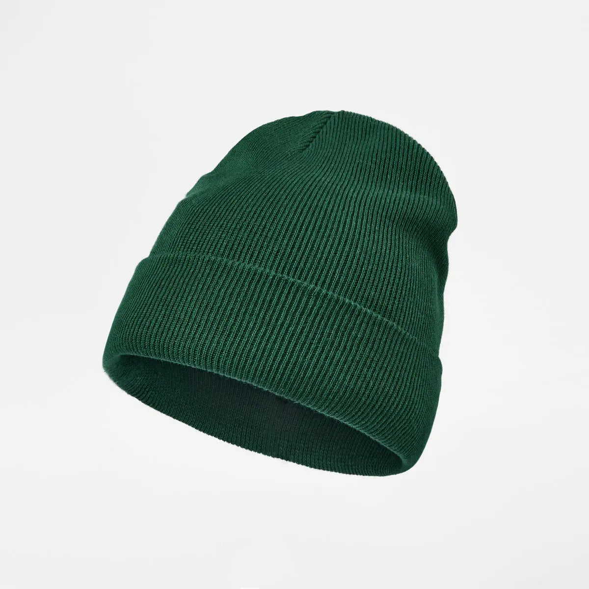 Organic Cotton Rib Beanie in Green