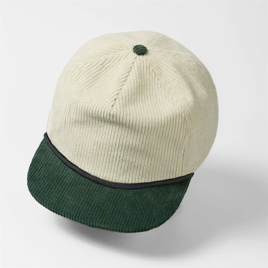Corduroy Rope Cap in Sand / Green