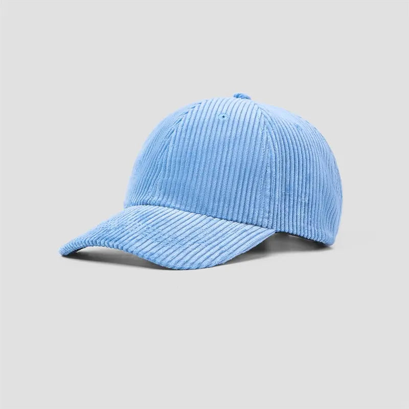 Corduroy Dad Cap in Washed Blue