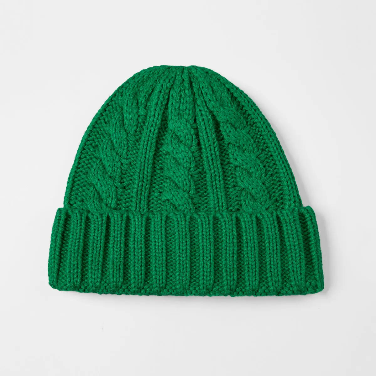 Cable Knit Beanie in Forest