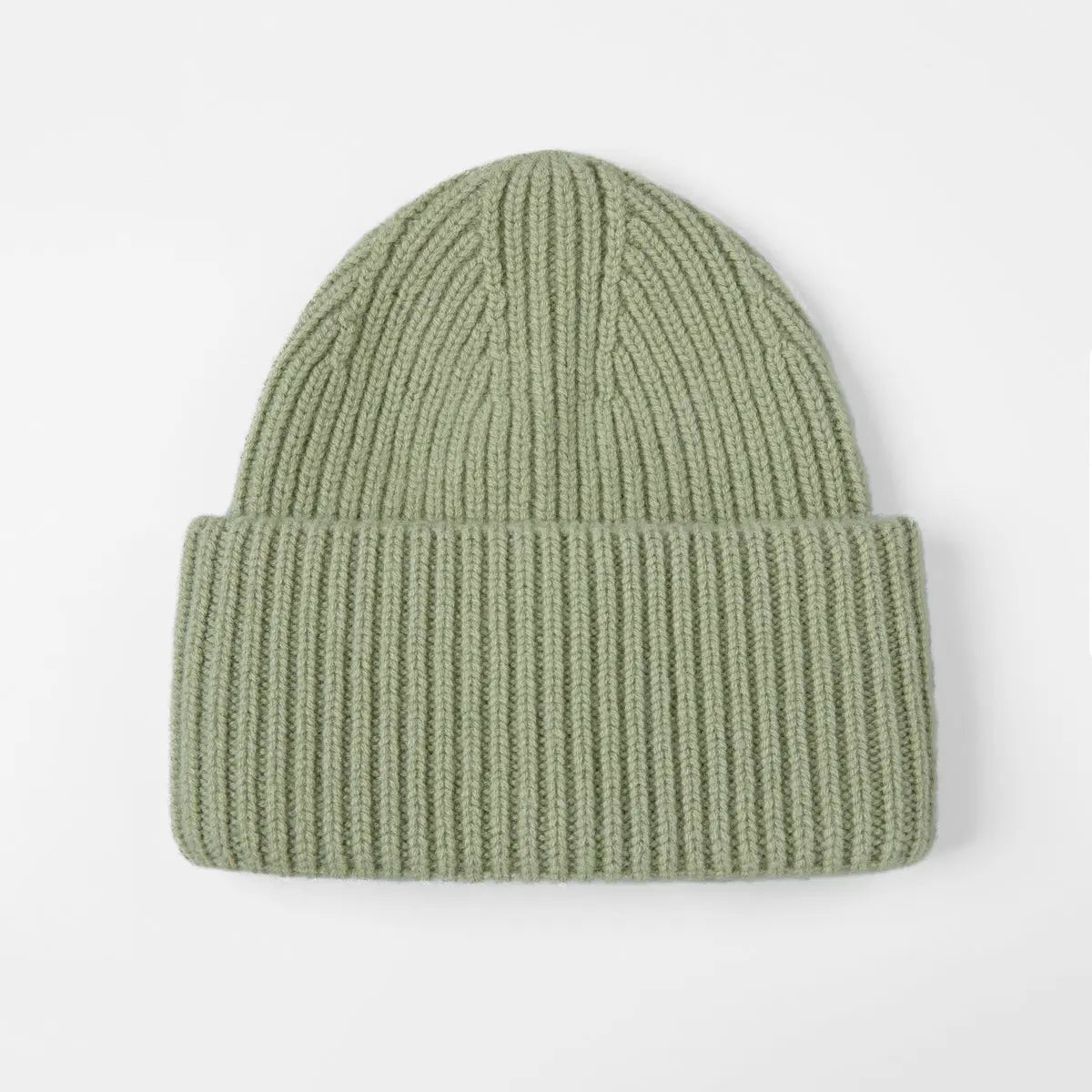 High Cuff Merino Beanie in Vanilla