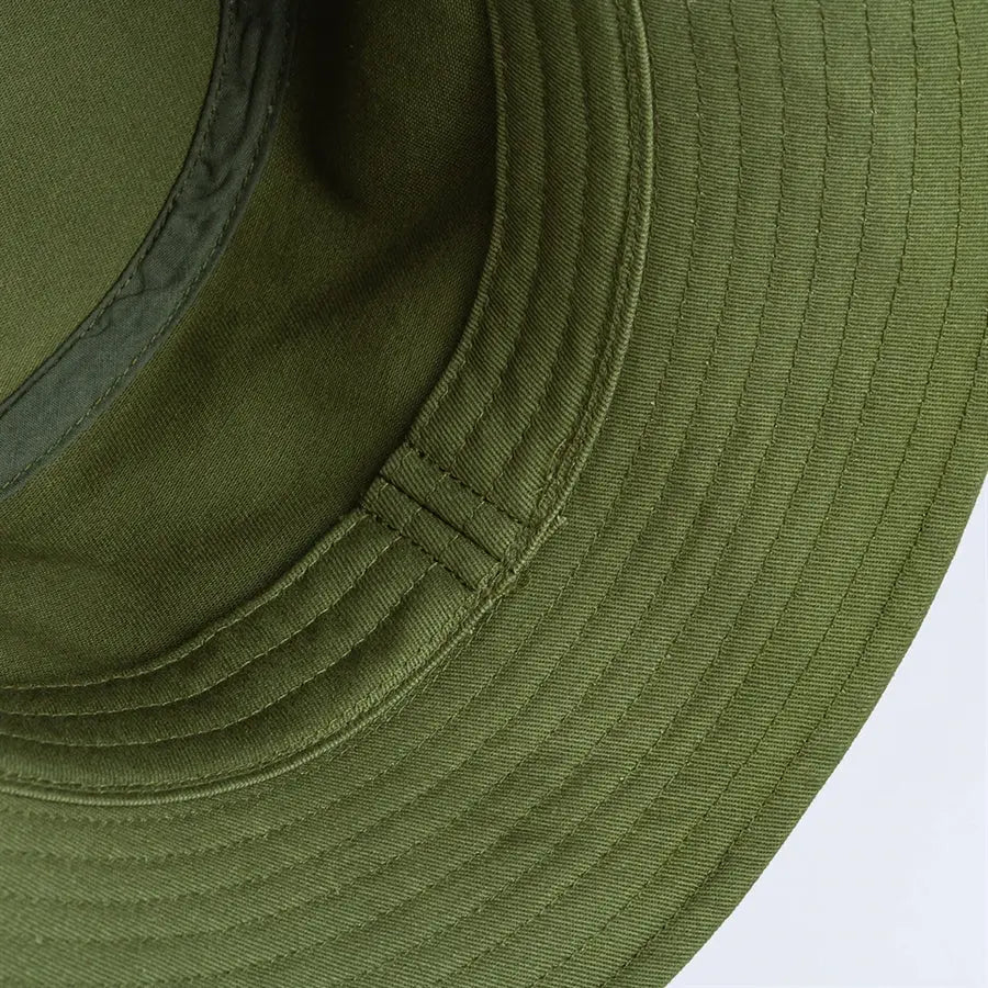 Organic Cotton Bucket Hat, worn