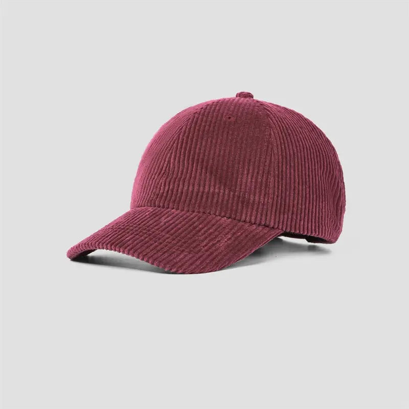 Corduroy Dad Cap in Claret