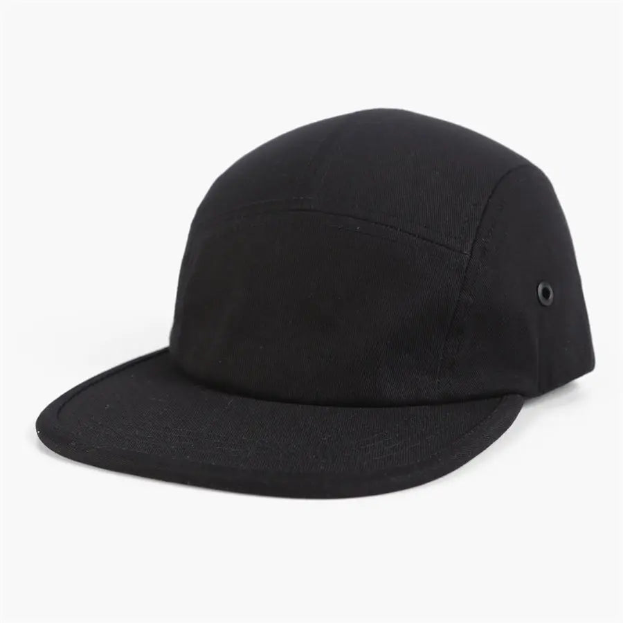 Cotton Twill Camp Cap in Black