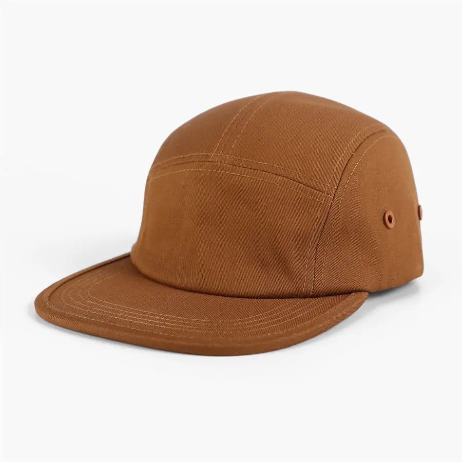 Cotton Twill Camp Cap in Brown
