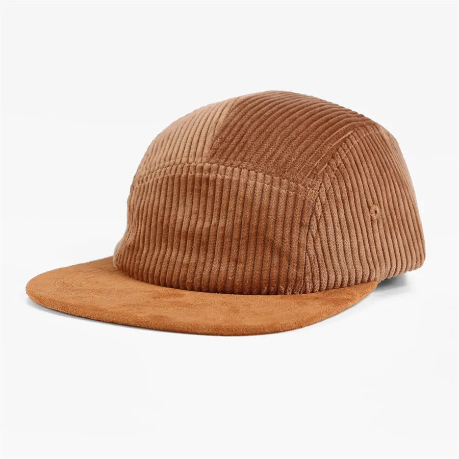Corduroy Camp Cap in Brown