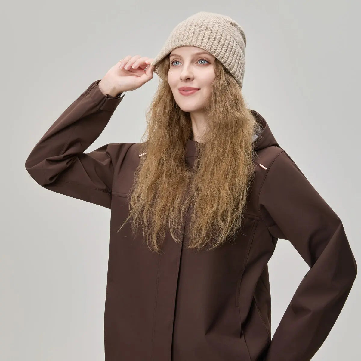 Classic Rib Wool Beanie, worn