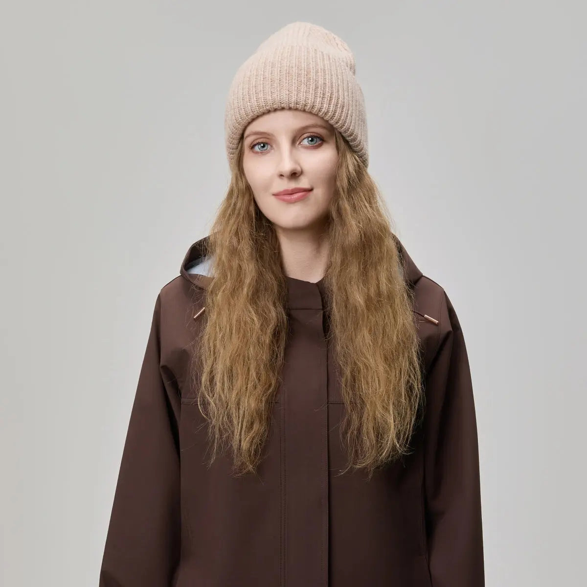 High Cuff Merino Beanie, worn