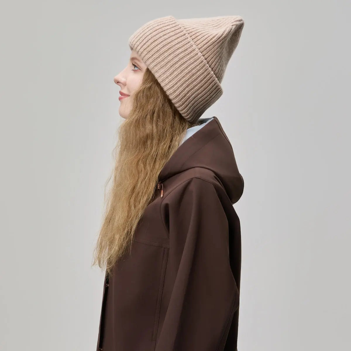 High Cuff Merino Beanie, detail
