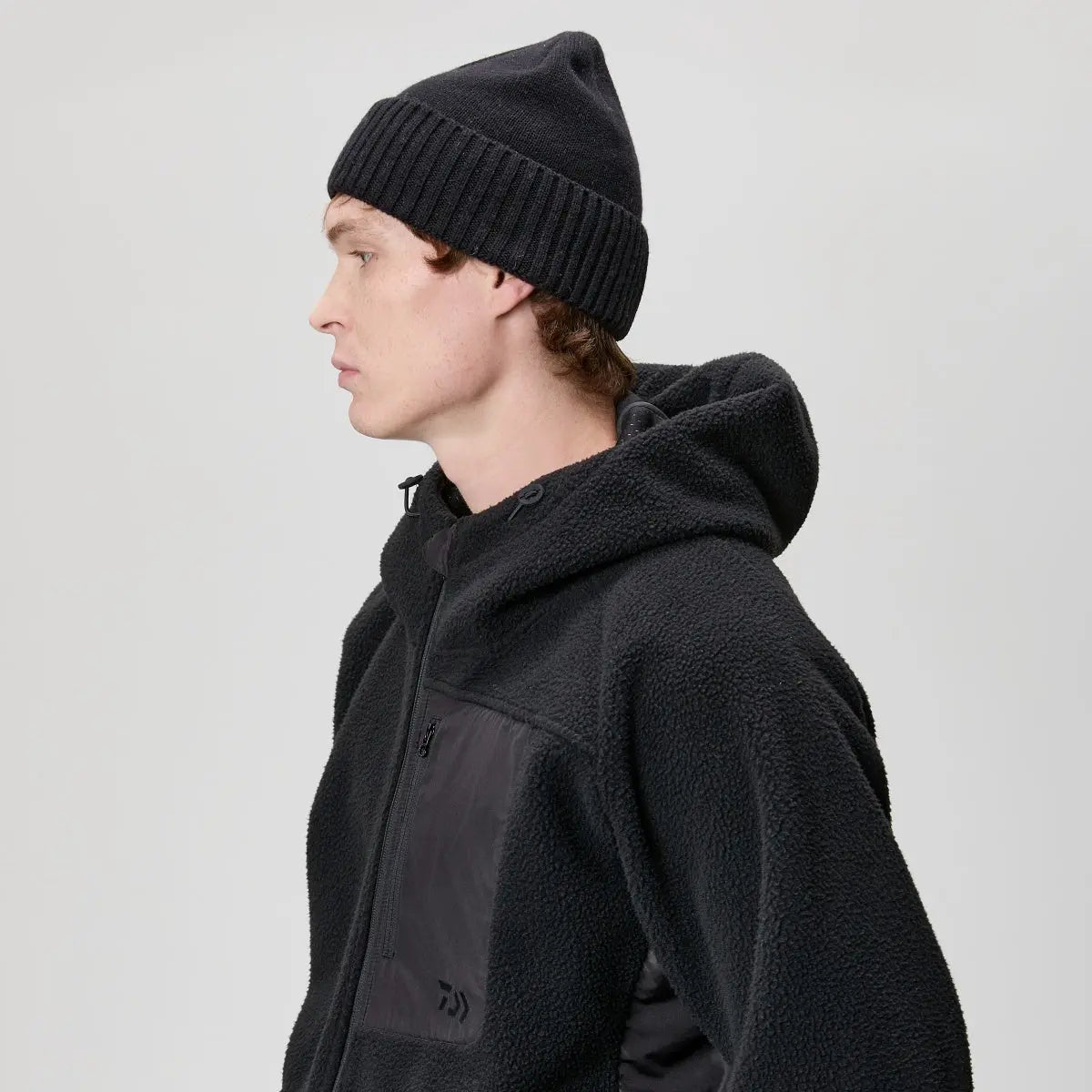Classic Rib Wool Beanie, worn