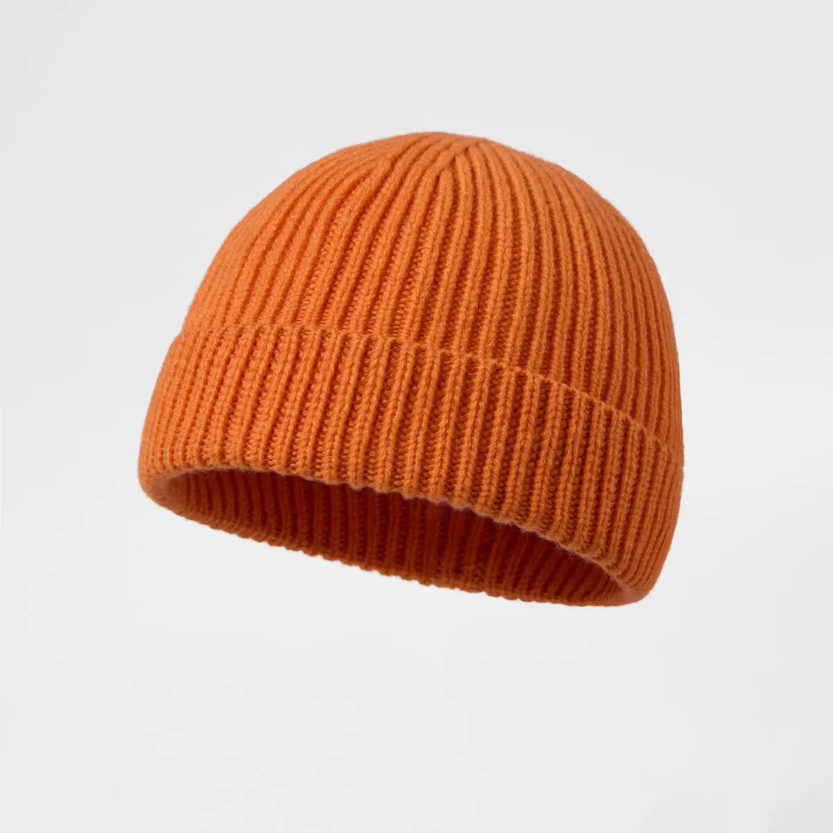 Merino Fisherman Beanie in Orange