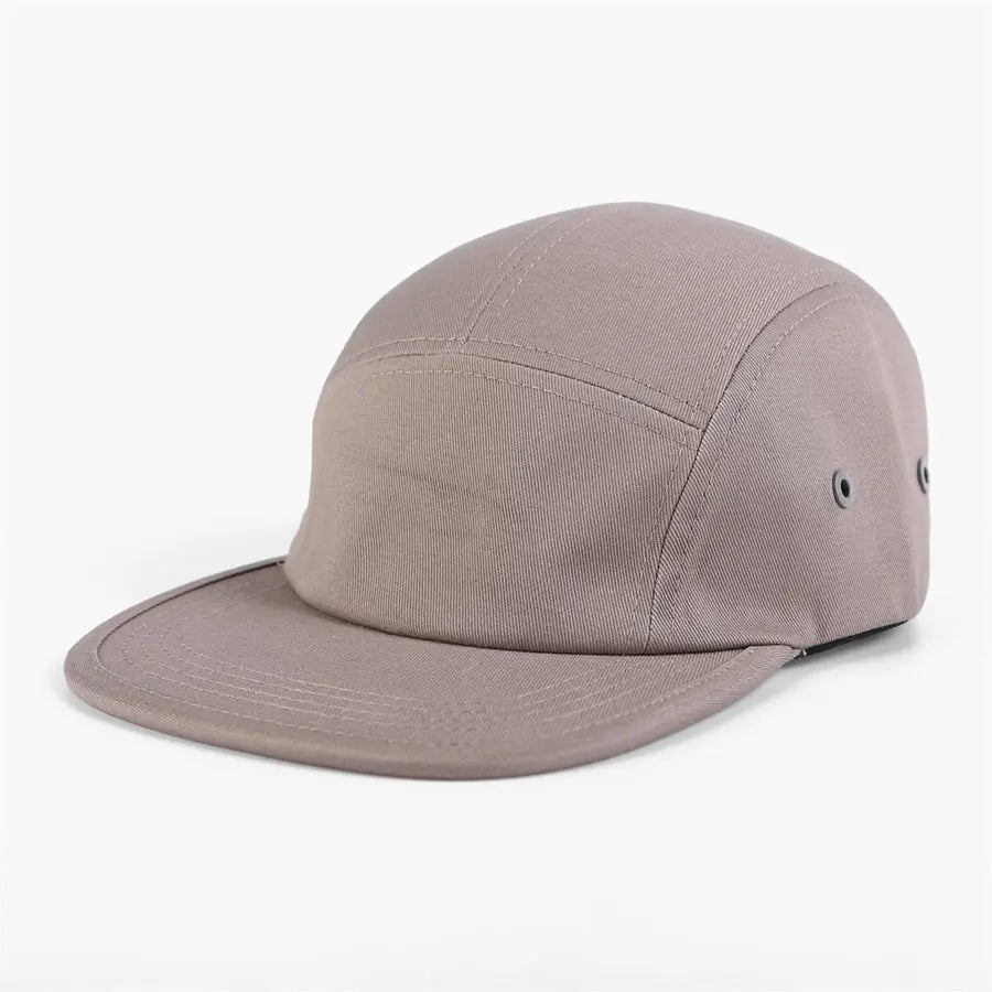 Cotton Twill Camp Cap in Grey