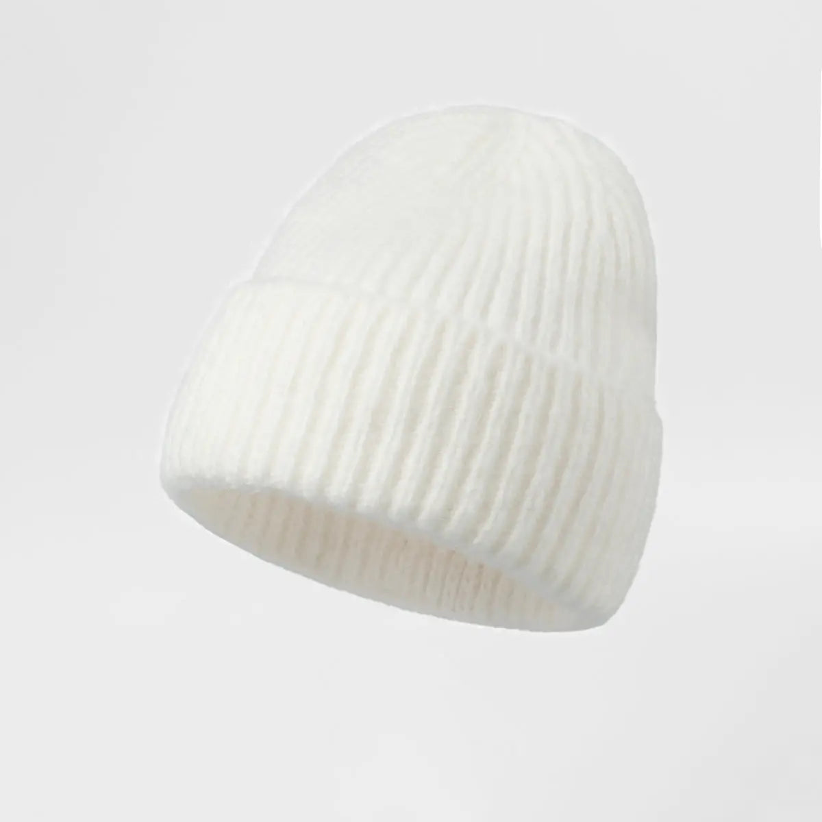 Brushed Mohair Blend Beanie in Ivory