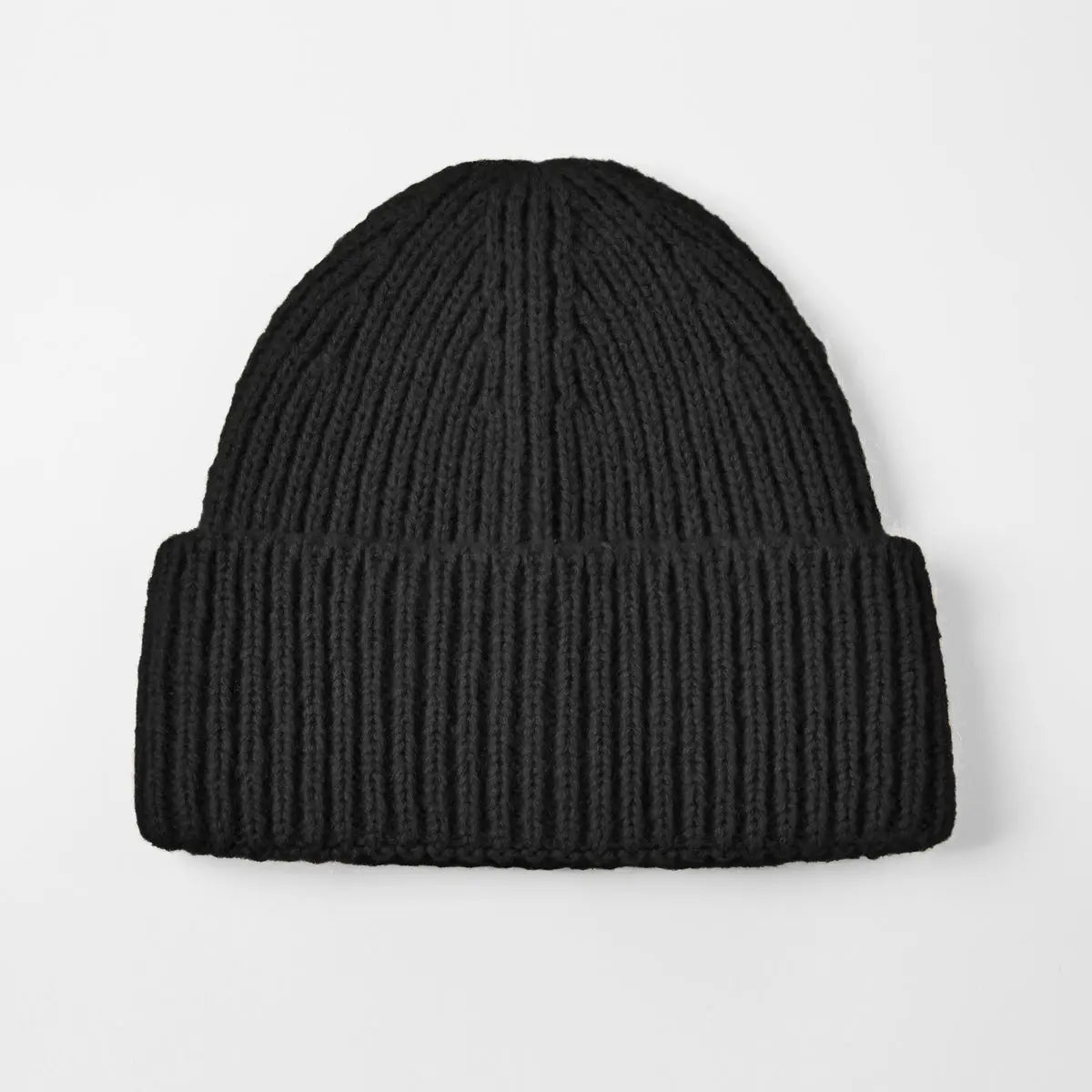 Brushed Mohair Blend Beanie in Black, side