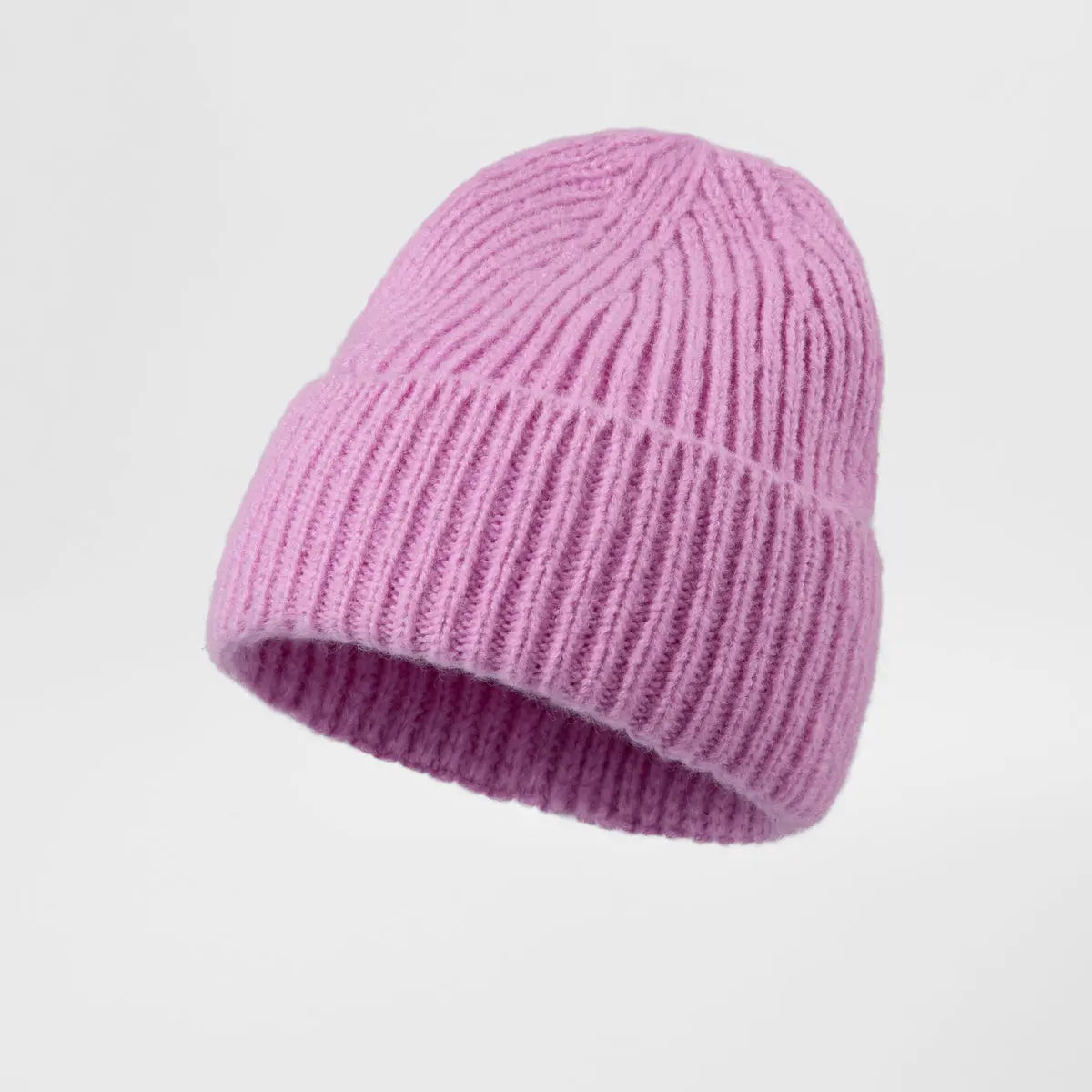 Brushed Mohair Blend Beanie in Lilac