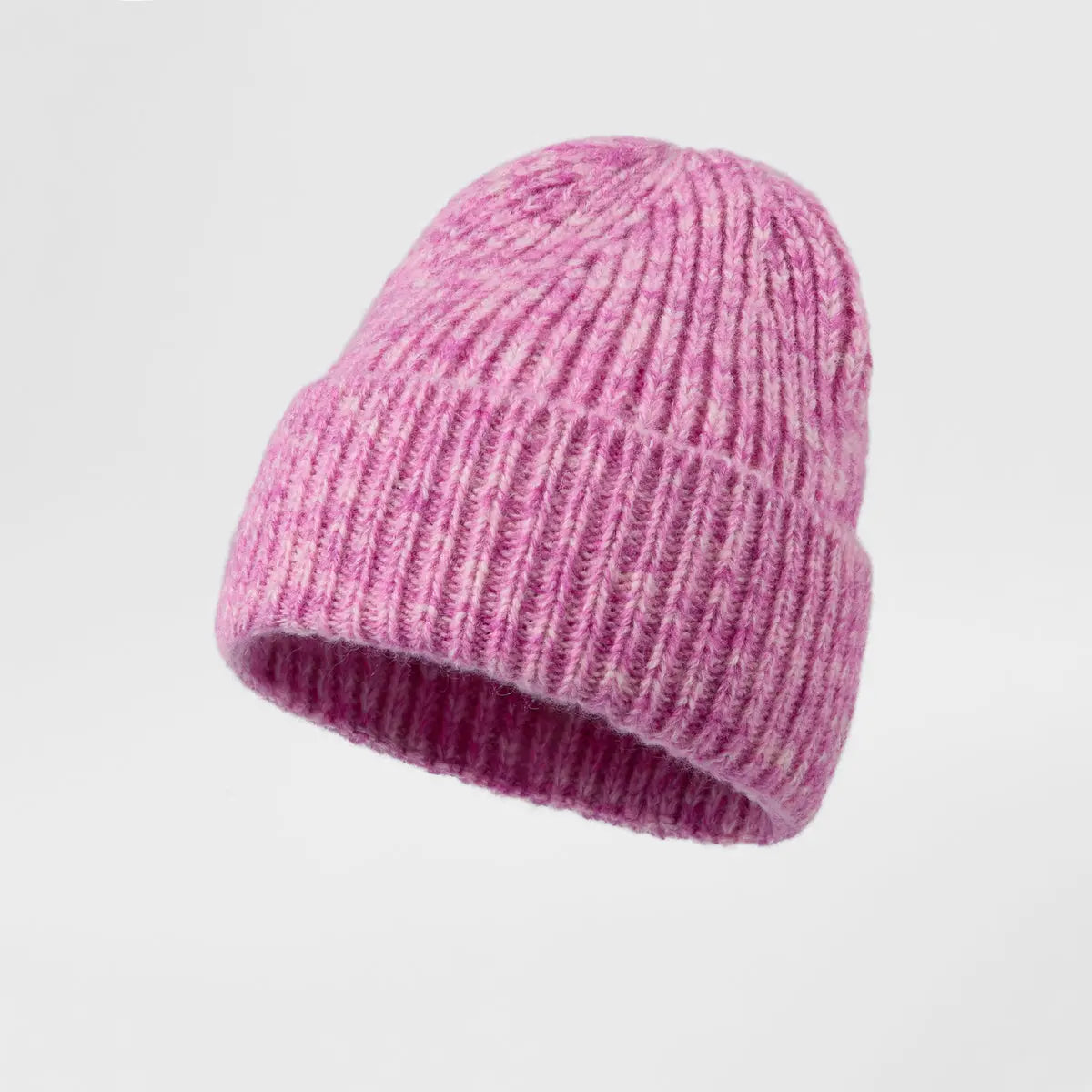 Brushed Mohair Blend Beanie in Pink