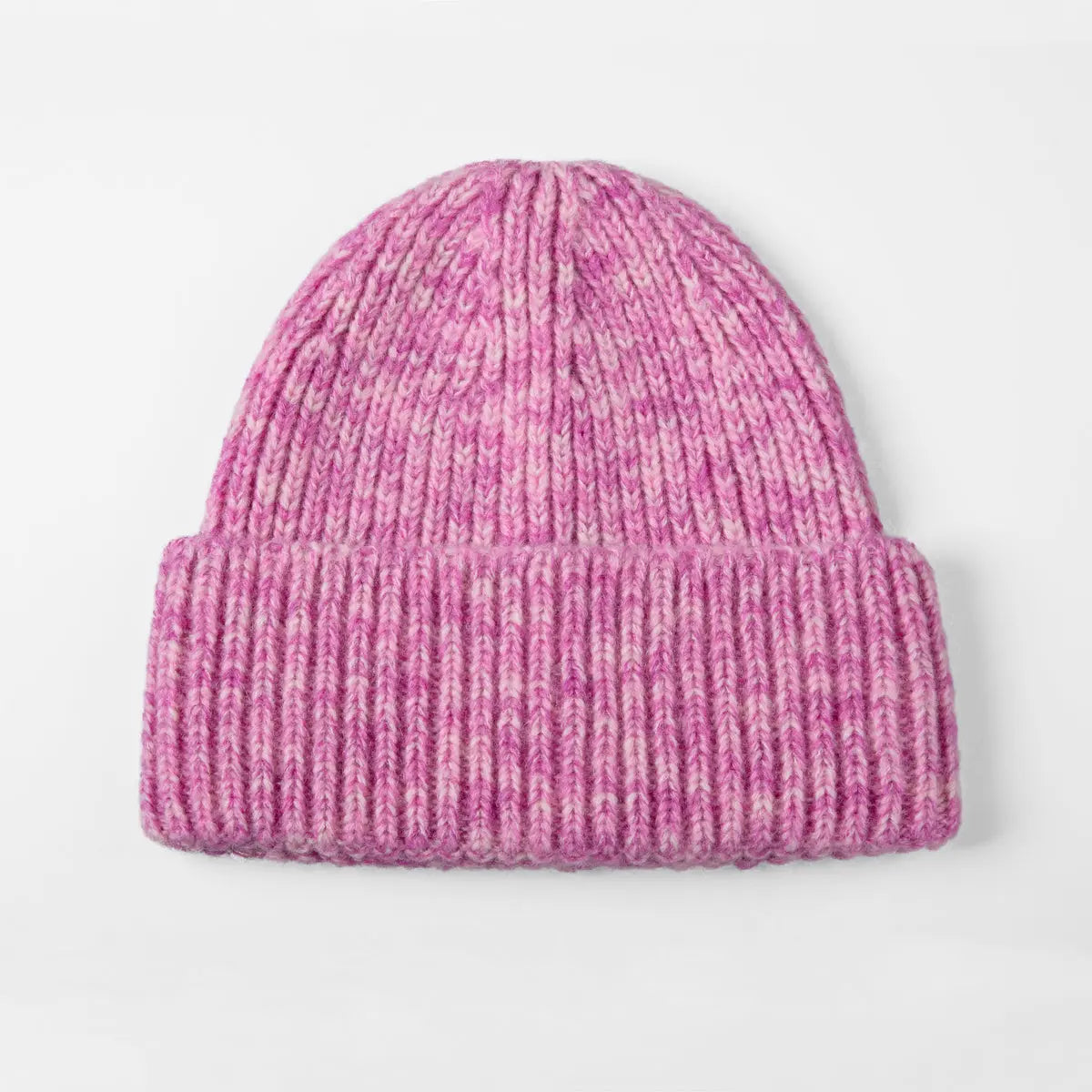 Brushed Mohair Blend Beanie in Pink, side