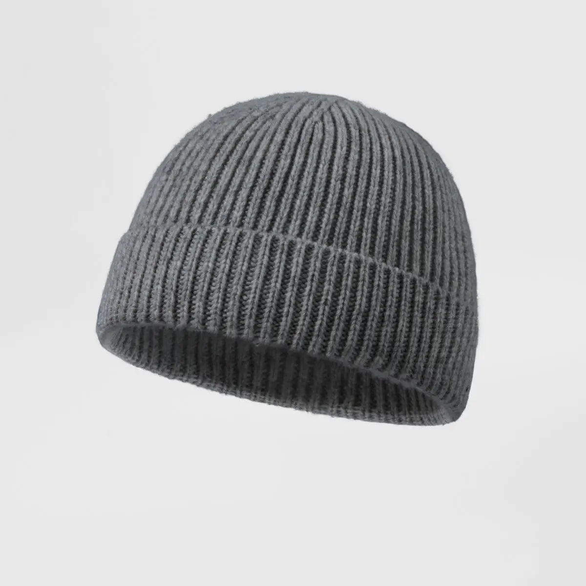 Merino Fisherman Beanie in Grey