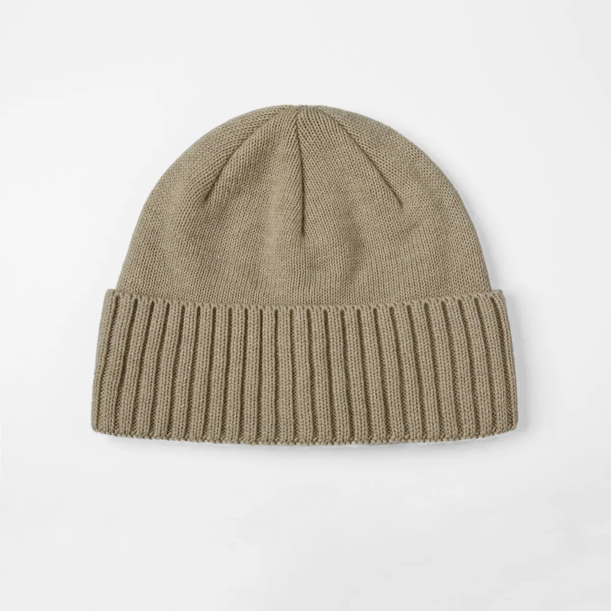 Classic Rib Wool Beanie in Camel, side