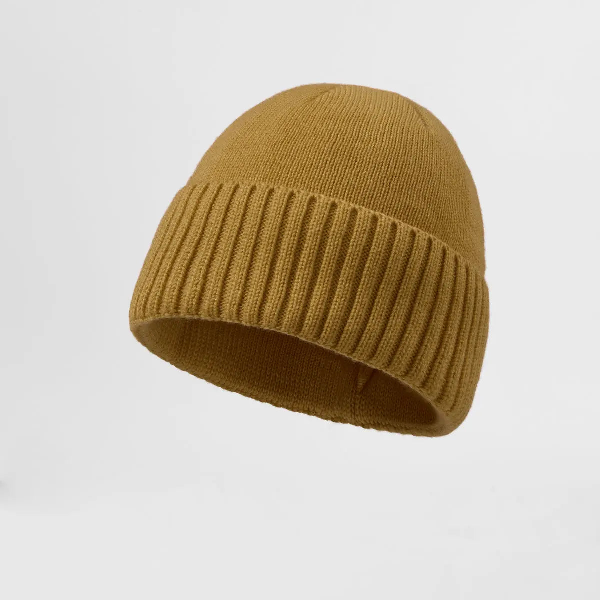 Classic Rib Wool Beanie in Ginger