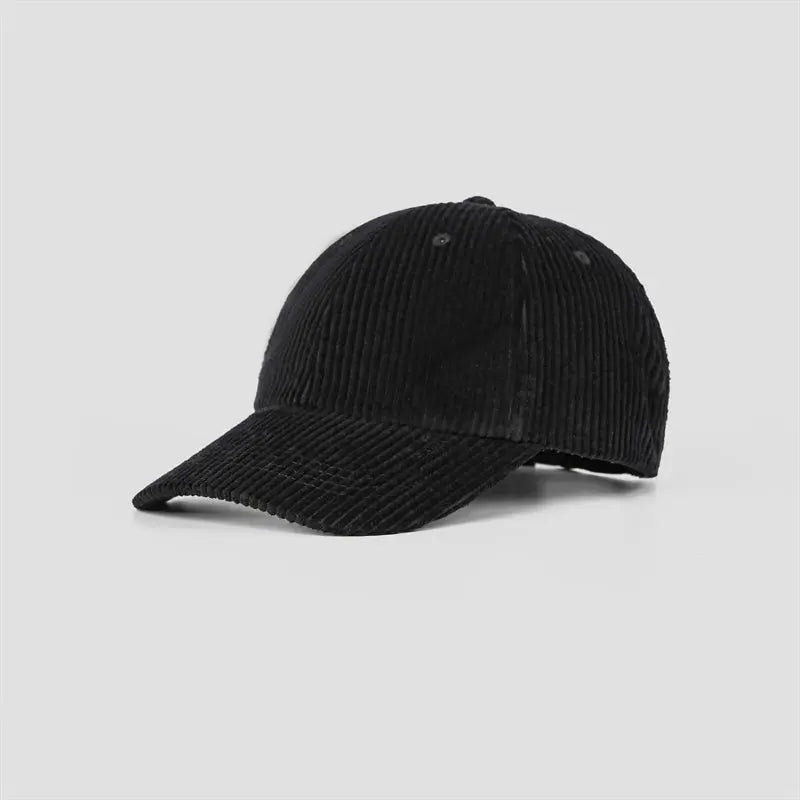 Corduroy Dad Cap in Black