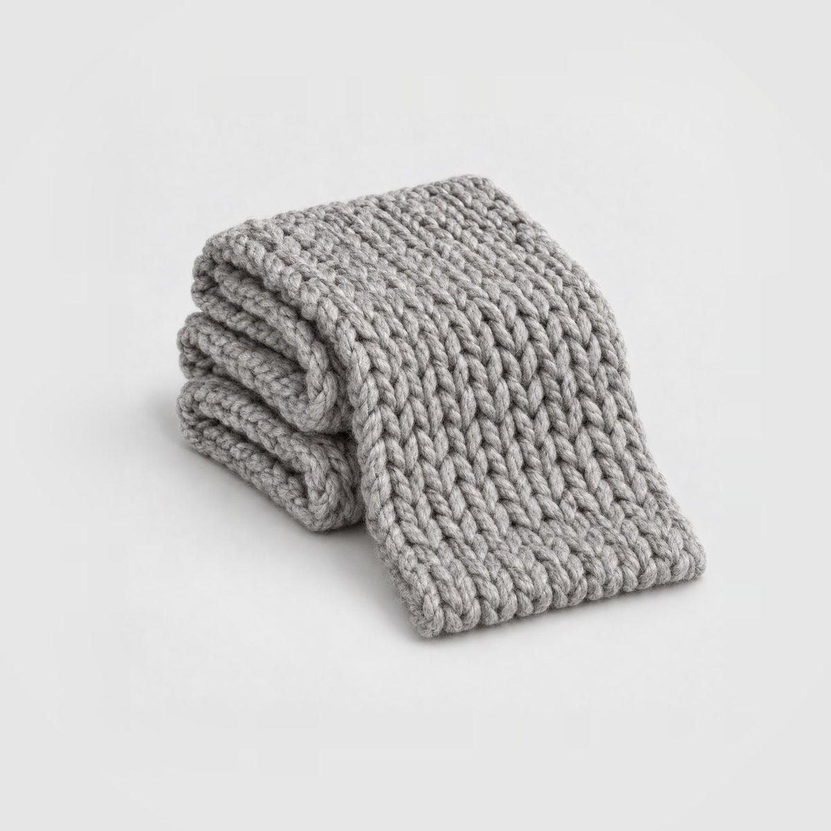 Chunky Knit Scarf in Grey
