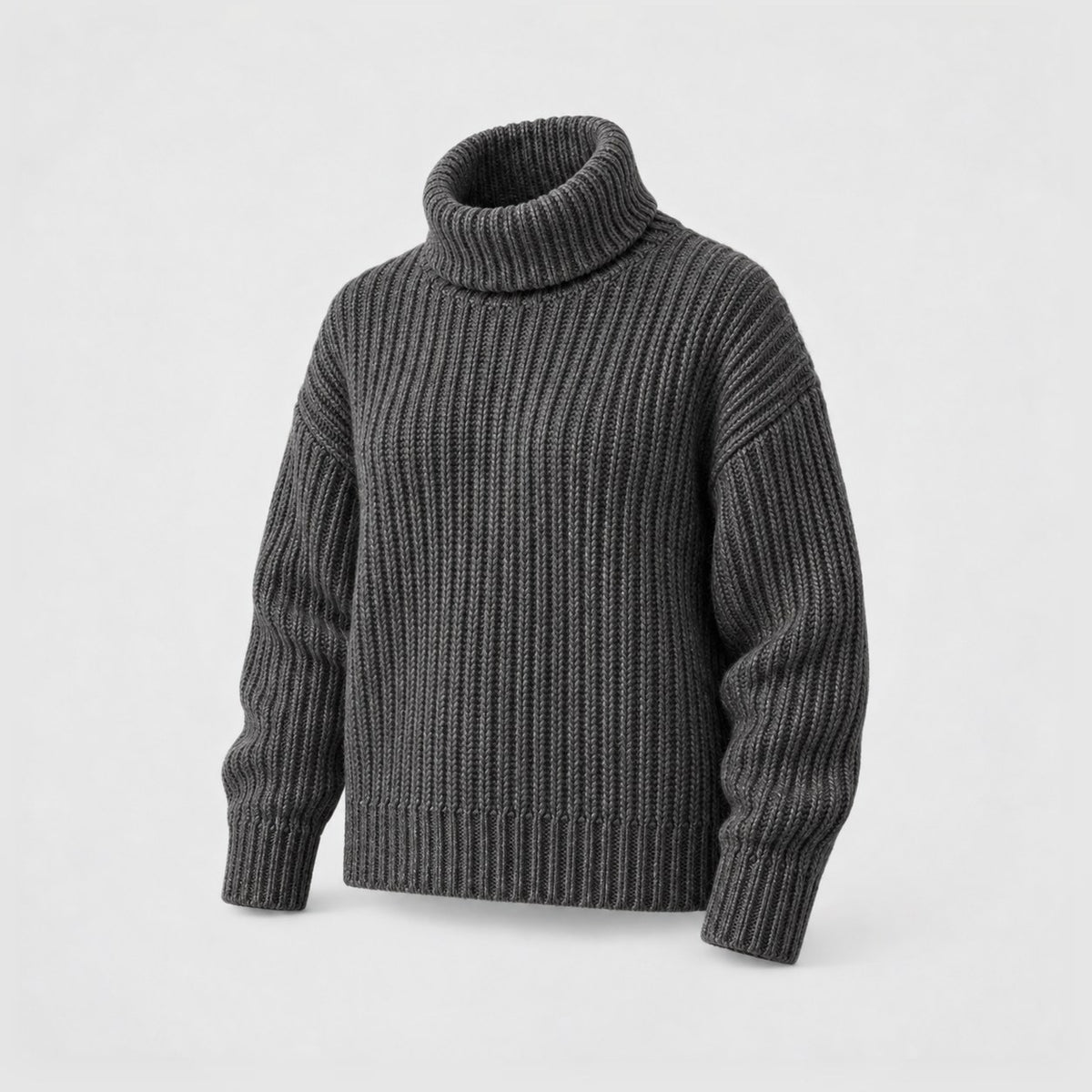 Chunky Rollneck in Charcoal