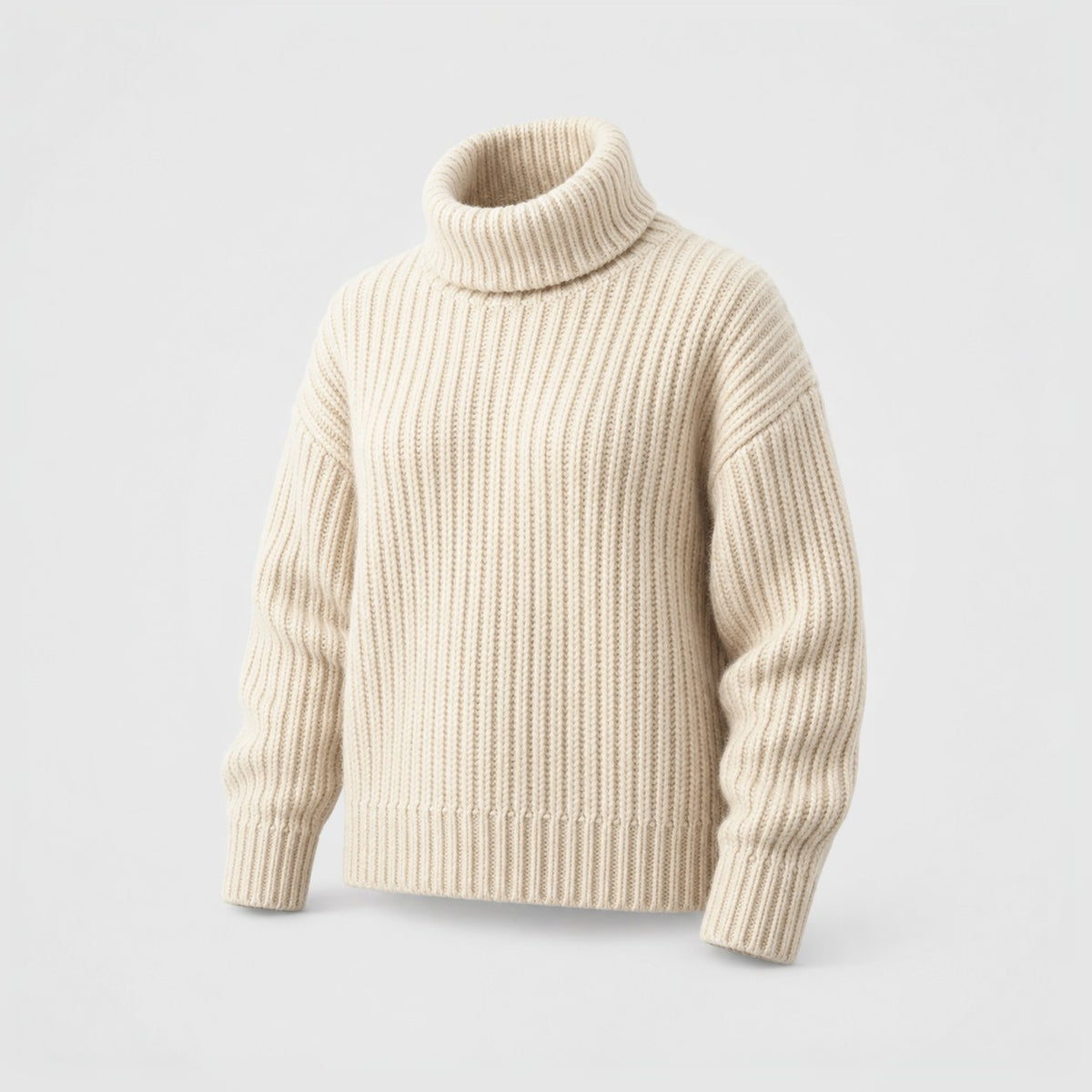 Chunky Rollneck in Ecru