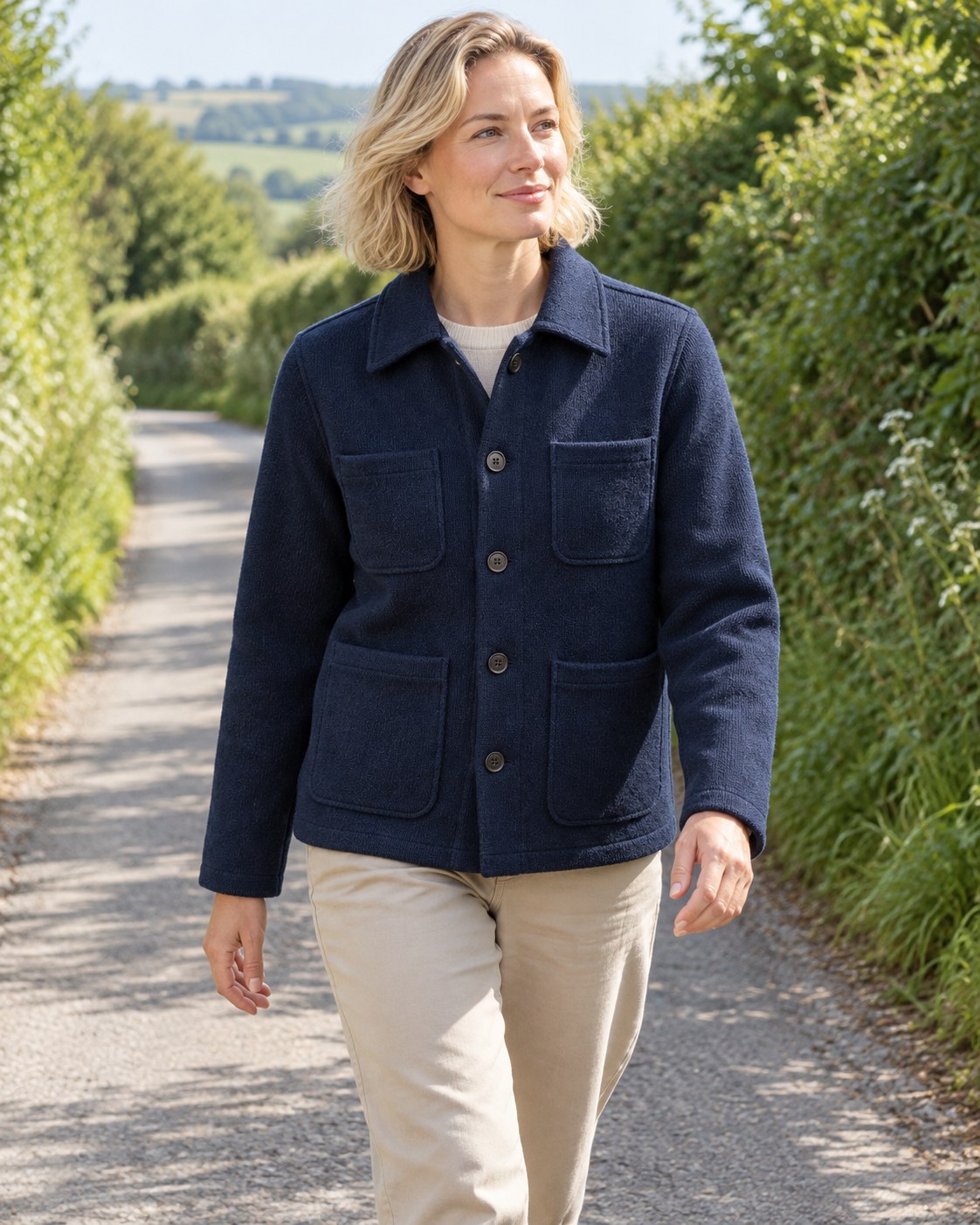 Knit Chore Jacket, worn