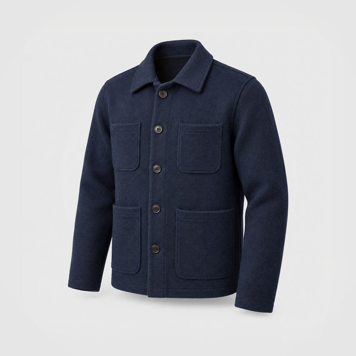 Knit Chore Jacket in Navy