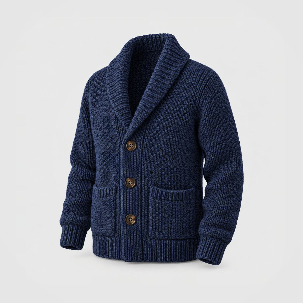 Shawl Collar Cardigan Jacket in Navy